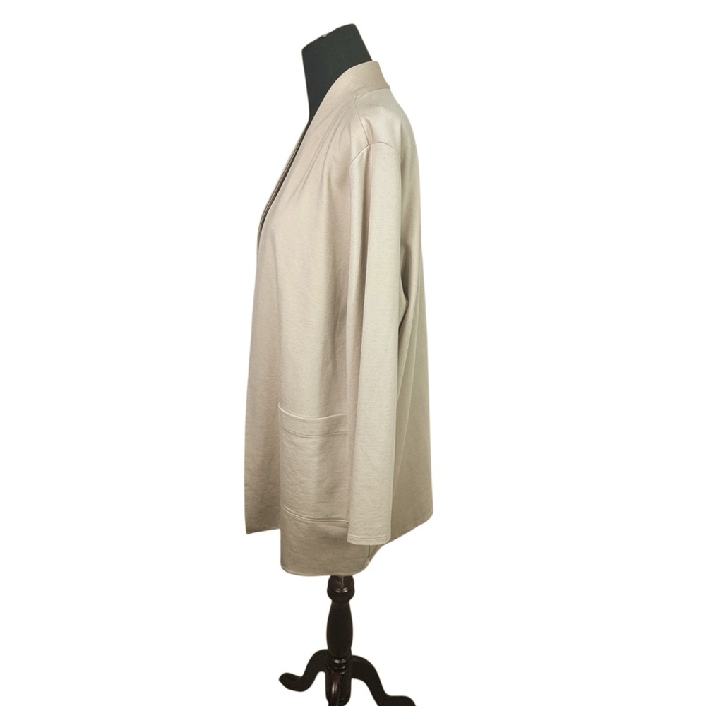 Eileen Fisher Washable Flex Ponte High Collar Jacket Cream Women's 1X - Picture 11 of 15